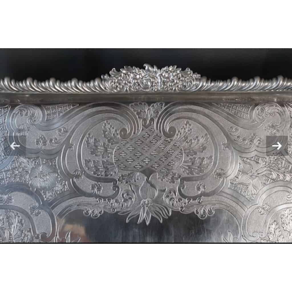 Charles Nicolas ODIOT – Important plateau en argent massif circa 1840/1860 | Biron Charles Nicolas Odiot – Important plateau en argent massif circa 1840/1860
