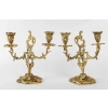 Paire de Bougeoirs en Bronze du XIXème Siècle, Epoque Napoléon III