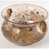 Coupe Jardinière à Anses « Papillons, Sauterelles et Champignons » verre fumé émaillé et doré de Emile GALLE | Biron Coupe Jardinière à Anses "Papillons, Sauterelles et Champignons" verre fumé émaillé et doré de Emile GALLE