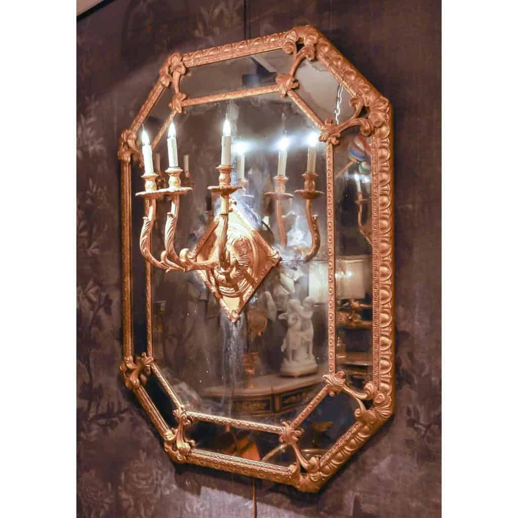 Paire de miroirs de style Louis XIV en bois doré, circa 1880 | Biron ||||||