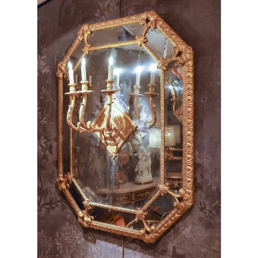 Paire de miroirs de style Louis XIV en bois doré, circa 1880 | Biron Paire de miroirs de style Louis XIV en bois doré, circa 1880
