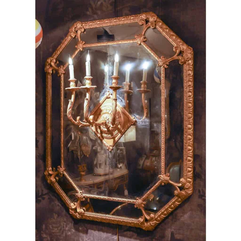Paire de miroirs de style Louis XIV en bois doré, circa 1880 | Biron Paire de miroirs de style Louis XIV en bois doré, circa 1880