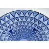 Coupe « Rosaces » verre bleu saphir de René LALIQUE | Biron Coupe "Rosaces" verre bleu saphir de René LALIQUE