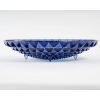 Coupe « Rosaces » verre bleu saphir de René LALIQUE | Biron Coupe "Rosaces" verre bleu saphir de René LALIQUE