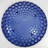 Coupe « Rosaces » verre bleu saphir de René LALIQUE | Biron Coupe "Rosaces" verre bleu saphir de René LALIQUE
