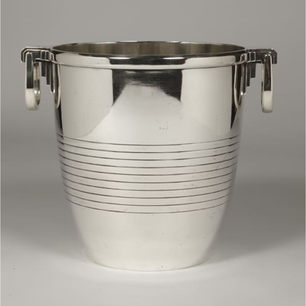 Orfèvre Campenhout – Rafraichissoir en argent massif époque ART DECO | Biron ||||||