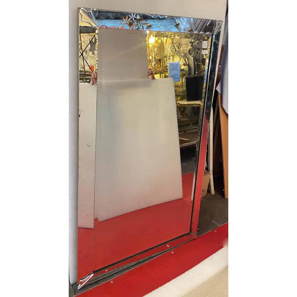 1950′ Miroir Venise Art Déco 146 X 87 cm Décor Moustache | Biron 1950′ Miroir Venise Art Déco 146 X 87 cm Décor Moustache