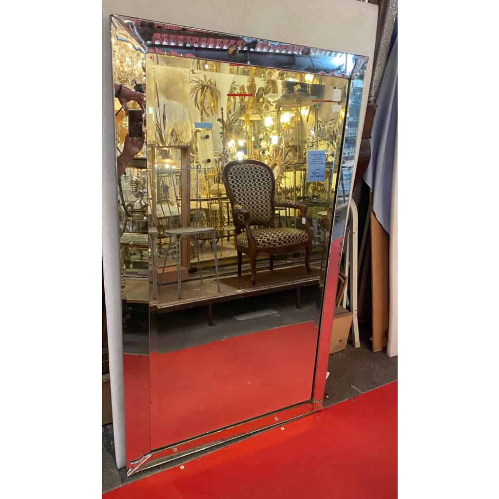 1950′ Miroir Venise Art Déco 146 X 87 cm Décor Moustache | Biron 1950′ Miroir Venise Art Déco 146 X 87 cm Décor Moustache