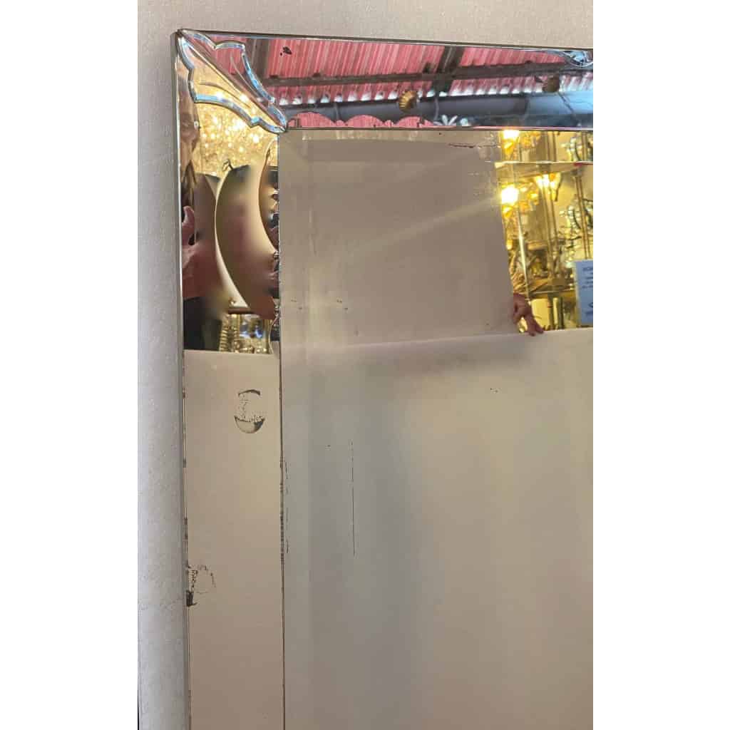 1950′ Miroir Venise Art Déco 146 X 87 cm Décor Moustache | Biron 1950′ Miroir Venise Art Déco 146 X 87 cm Décor Moustache