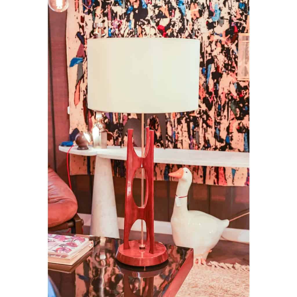 Lampe en teck et laiton, années 1960 | Biron |||||