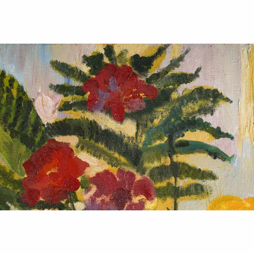 Peinture d’un banquet de fleurs, XXème siècle | Biron Peinture d'un banquet de fleurs, XXème siècle