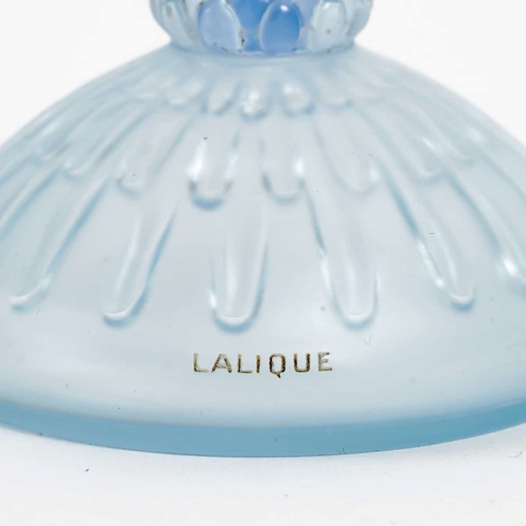 Flacon Prototype « Au Cœur des Calices » verre bleu ciel et bleu foncé de René LALIQUE pour Coty | Biron Flacon Prototype "Au Cœur des Calices" verre bleu ciel et bleu foncé de René LALIQUE pour Coty