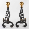 Paire de chenets en fer forgé | Biron Paire de chenets en fer forgé