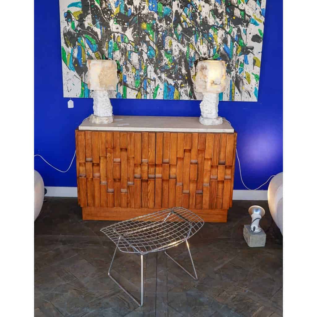 Harry Bertoïa pour Knoll, Paire de tabourets en métal chromé, années 1970 | Biron Harry Bertoïa pour Knoll, Paire de tabourets en métal chromé, années 1970