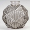 Vase « Nanking » verre blanc patiné gris de René LALIQUE | Biron |||||||