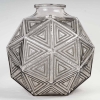 Vase « Nanking » verre blanc patiné gris de René LALIQUE | Biron Vase "Nanking" verre blanc patiné gris de René LALIQUE
