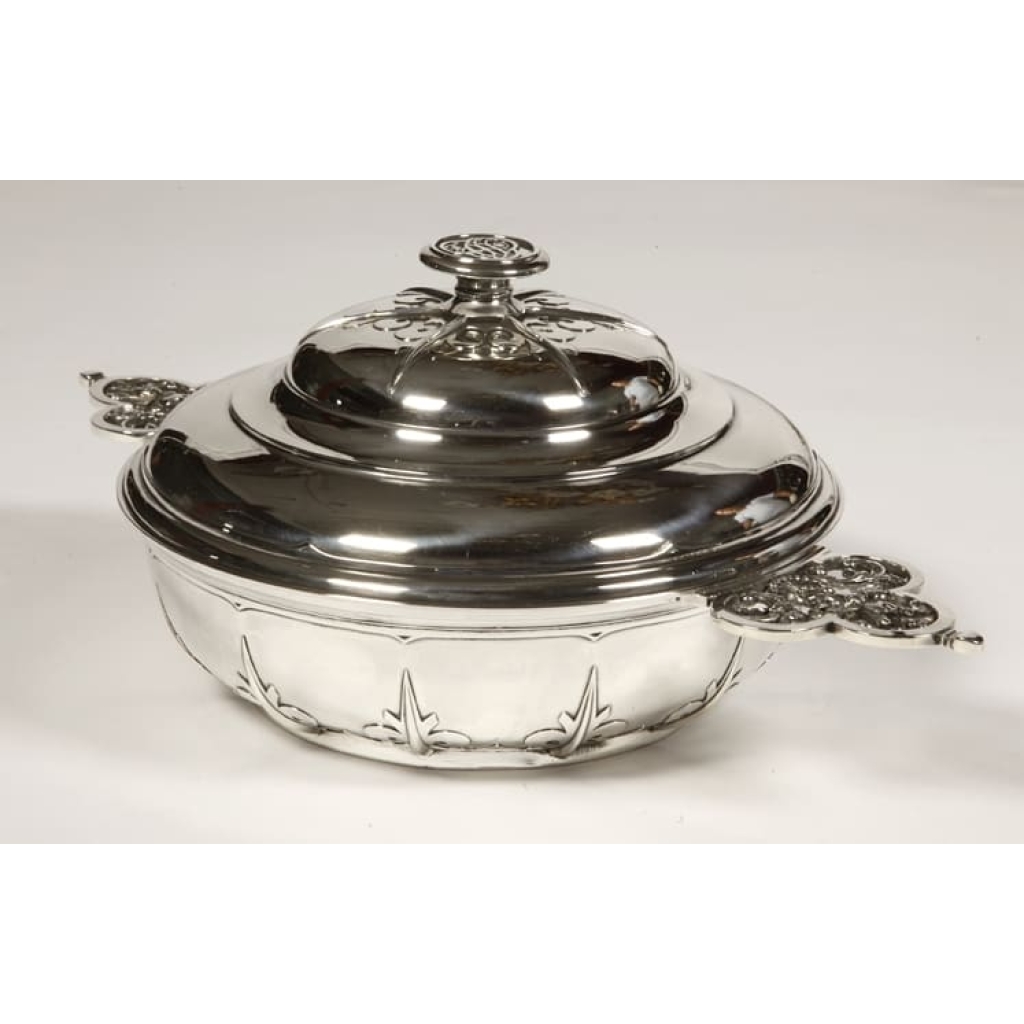Orfèvre CARDEILHAC – Légumier couvert en argent massif mascaron circa XIXè | Biron Cardeilhac - Légumier couvert en argent massif mascaron XIXe siècle