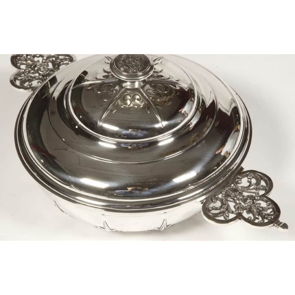 Orfèvre CARDEILHAC – Légumier couvert en argent massif mascaron circa XIXè | Biron Cardeilhac - Légumier couvert en argent massif mascaron XIXe siècle