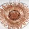 Vase « Soleil » verre blanc patiné sépia et émaillé marron de René LALIQUE | Biron Vase "Soleil" verre blanc patiné sépia et émaillé marron de René LALIQUE