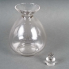 Carafe « Lotus » verre blanc émaillé noir de René LALIQUE | Biron Carafe "Lotus" verre blanc émaillé noir de René LALIQUE