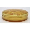 René Lalique : Boite « CLEONES » Teinté Jaune | Biron René Lalique : Boite « CLEONES » Teinté Jaune