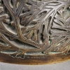 Vase « Bacchantes » verre opalescent patiné gris – socle en bronze d’origine de René LALIQUE | Biron Vase "Bacchantes" verre opalescent patiné gris - socle en bronze d'origine de René LALIQUE