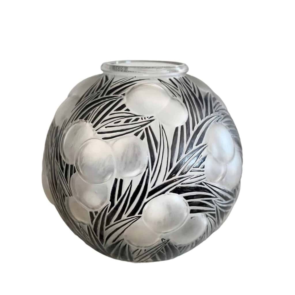 René Lalique : « Oranges » Vase en verre émaillé givré | Biron |||||||||||