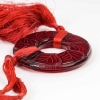 Pendentif « Feuilles » verre rouge de René LALIQUE | Biron Pendentif "Feuilles" verre rouge de René LALIQUE