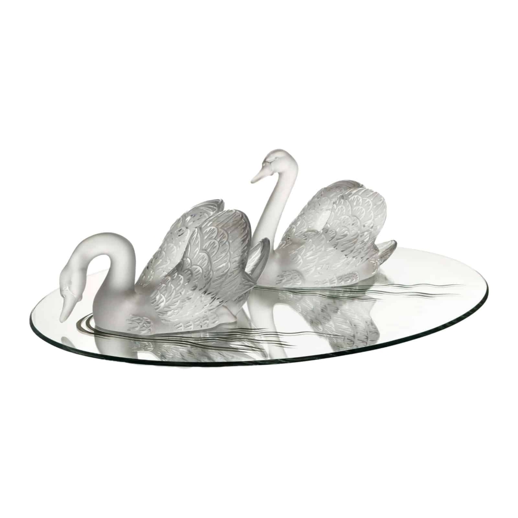 René Lalique : Surtout de Table « Miroir Cygnes » | Biron |||||||||