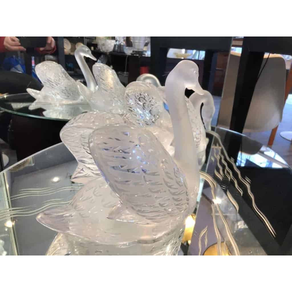 René Lalique : Surtout de Table « Miroir Cygnes » | Biron René Lalique : Surtout de Table "Miroir Cygnes"