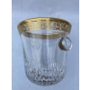 1970′ Seau à Champagne Cristal Signé St Louis Decors Dorés Modéle Thistle