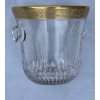 1970′ Seau à Champagne Cristal Signé St Louis Decors Dorés Modéle Thistle