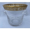 1970′ Seau à Champagne Cristal Signé St Louis Decors Dorés Modéle Thistle