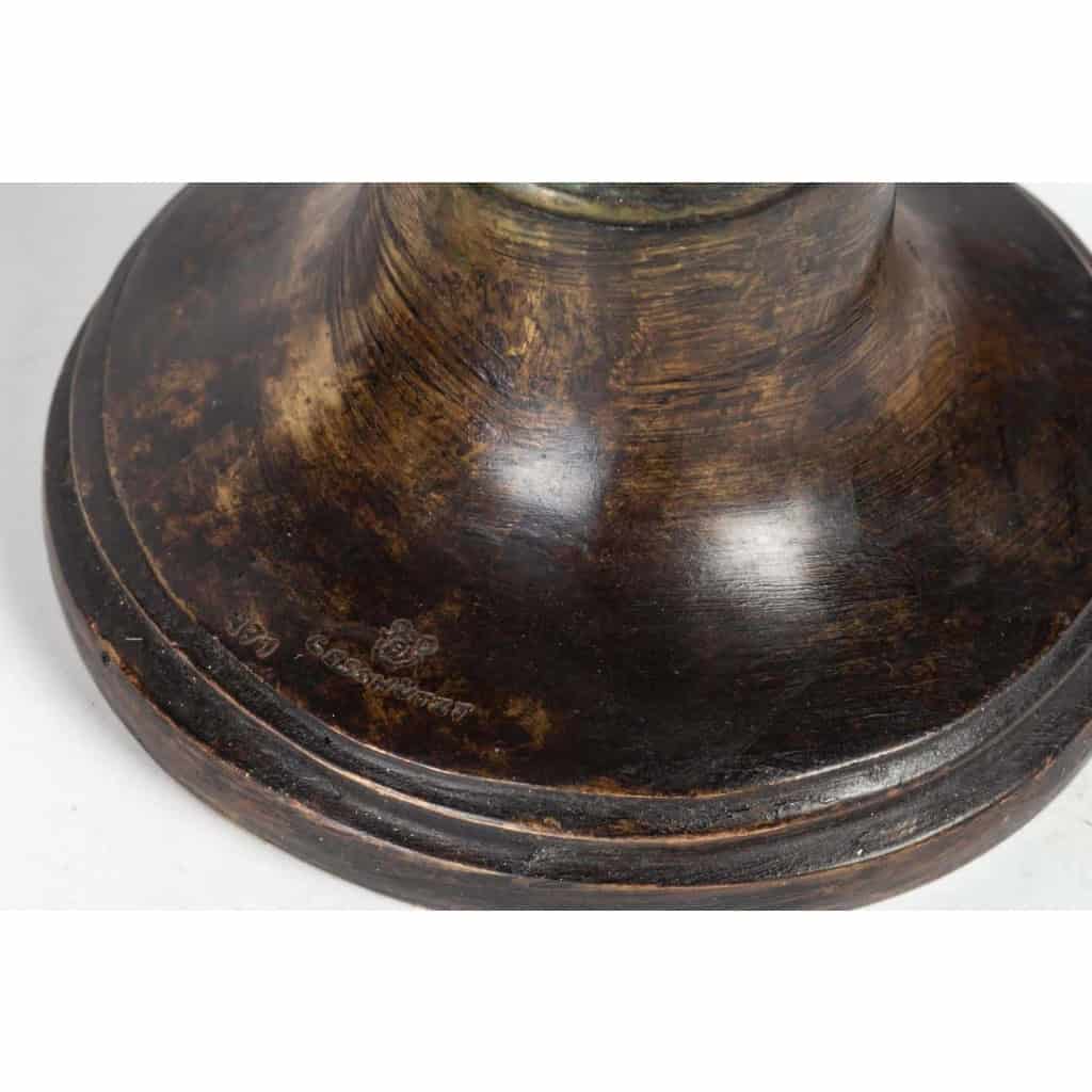 Paire de sculpture en bronze patiné signé par F. Bergman et numéroté | Biron Paire de sculpture en bronze patiné signé par F. Bergman et numéroté
