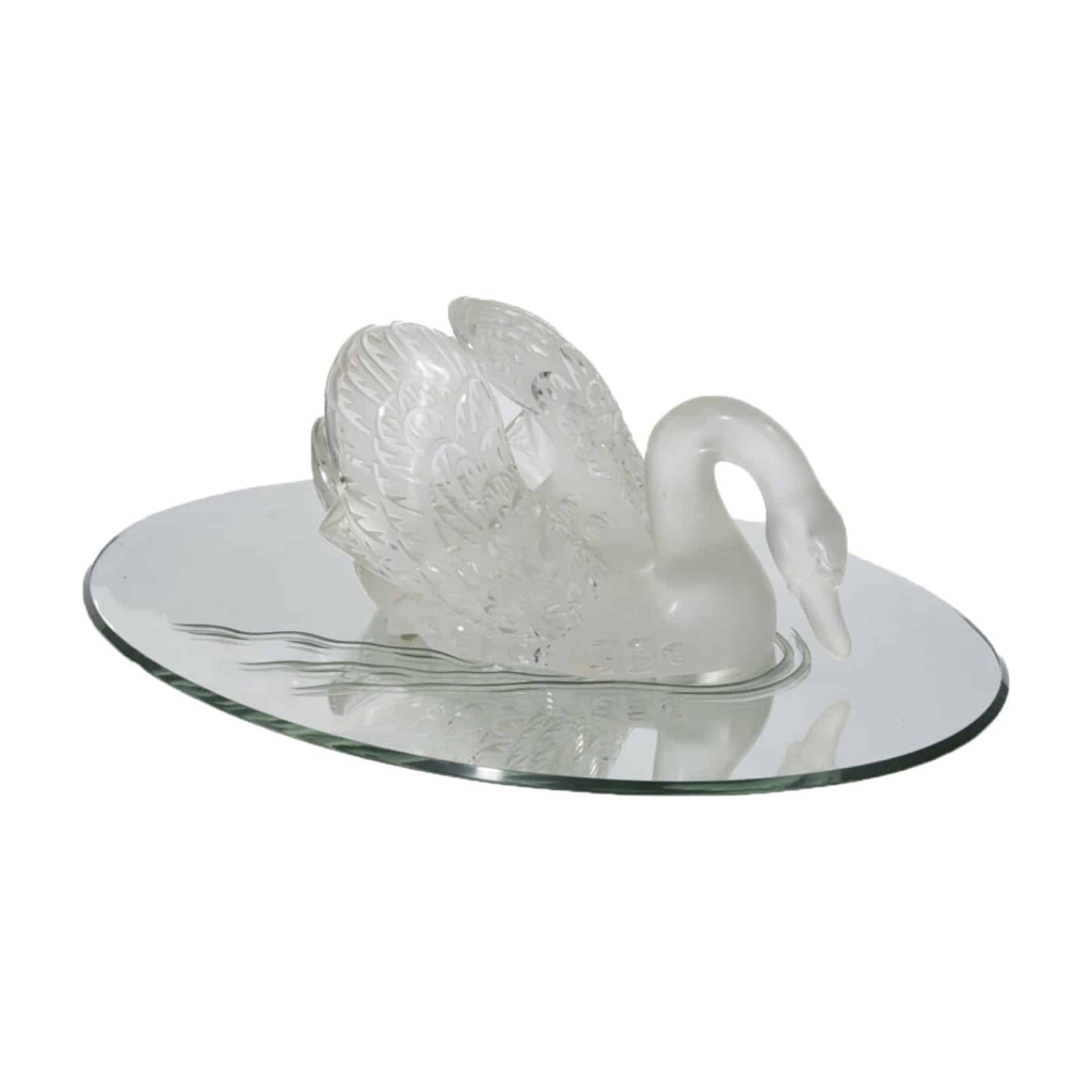 Cristal Lalique : Cygne « Tête baissée » en cristal incolore | Biron ||||
