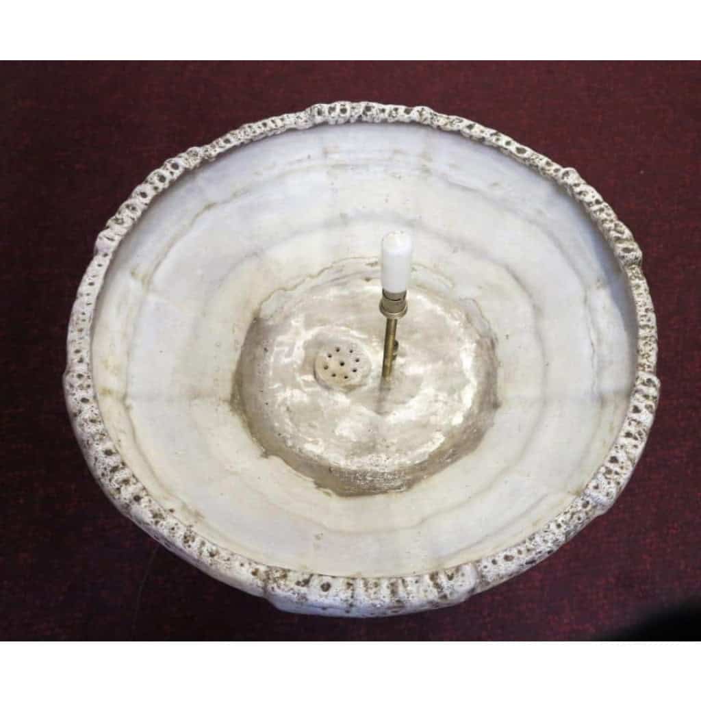 1950/70′ Fontaine aux Dauphins Faïence Style Vallauris