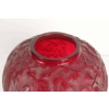 René Lalique : Vase « Perruches » rouge | Biron René Lalique : Vase "Perruches" rouge