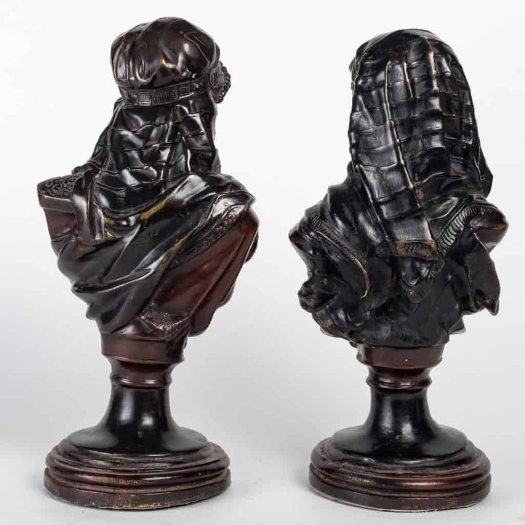 Paire de sculpture en bronze patiné signé par F. Bergman et numéroté | Biron Paire de sculpture en bronze patiné signé par F. Bergman et numéroté