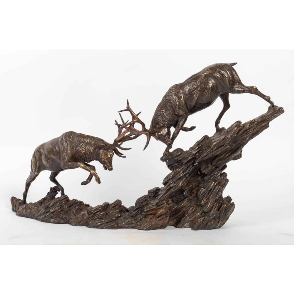 Bronze "Les cerfs", XXème siècle ||||||||||
