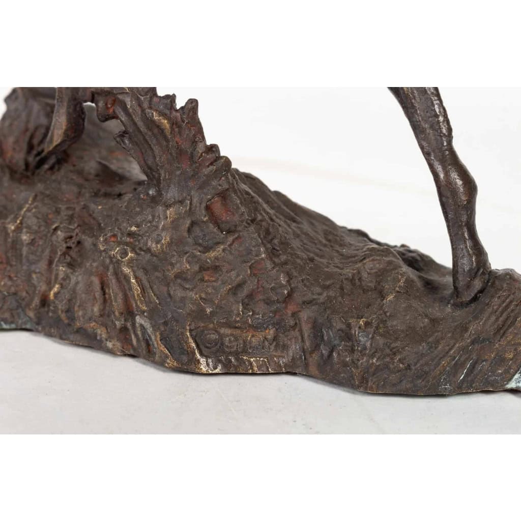 Bronze "Les cerfs", XXème siècle Bronze "Les cerfs", XXème siècle