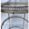 1970′ Desserte Roulante Ronde En Bronze Argenté à 3 Plateaux Maison Baguès 15