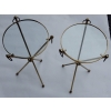 1940/50′ Paire de Guéridons Laiton Doré Style Jacques Adnet | Biron |||||||||
