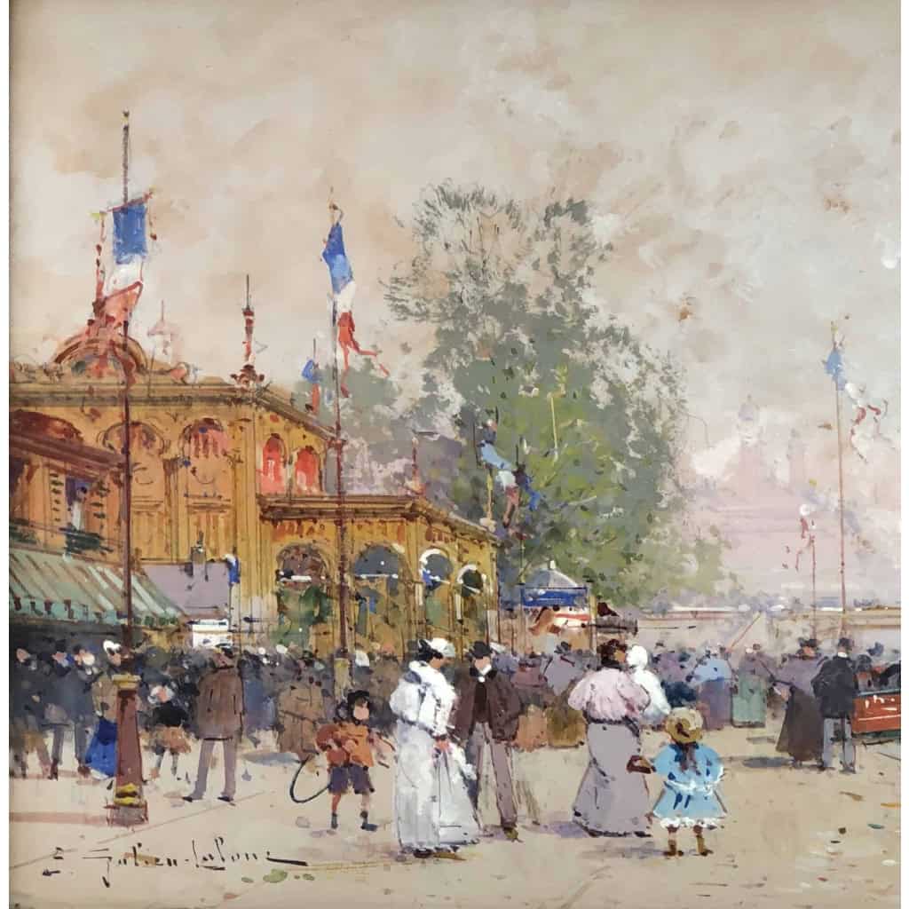 GALIEN LALOUE Eugène Peinture Française 20è siècle Paris le Pavillon Français à l’Exposition Universelle de 1900 Gouache Signée ​​​​​​​Certificat | Biron GALIEN LALOUE Eugène Peinture Française 20è siècle Paris le Pavillon Français à l’Exposition Universelle de 1900 Gouache Signée ​​​​​​​Certificat