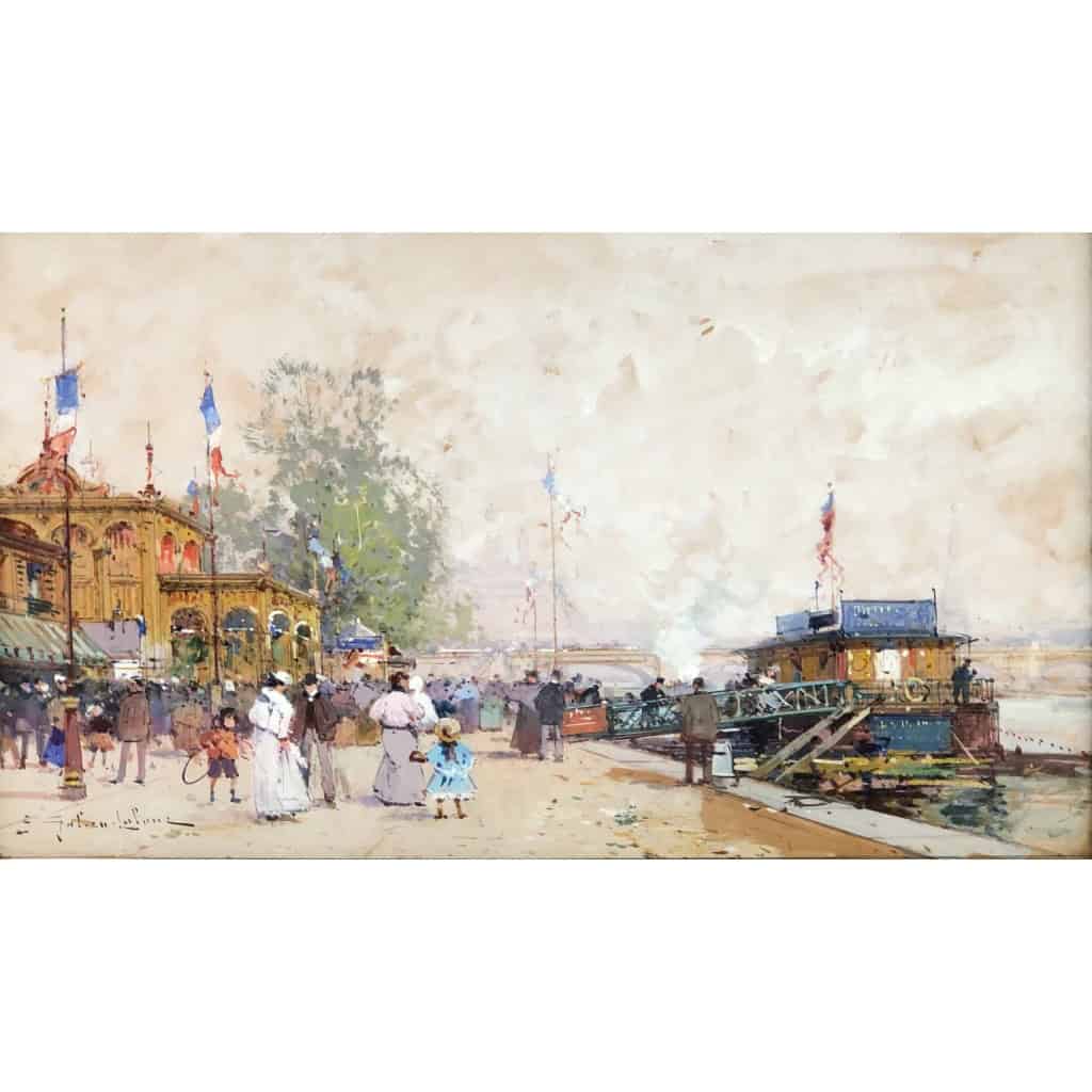 GALIEN LALOUE Eugène Peinture Française 20è siècle Paris le Pavillon Français à l’Exposition Universelle de 1900 Gouache Signée ​​​​​​​Certificat | Biron GALIEN LALOUE Eugène Peinture Française 20è siècle Paris le Pavillon Français à l’Exposition Universelle de 1900 Gouache Signée ​​​​​​​Certificat
