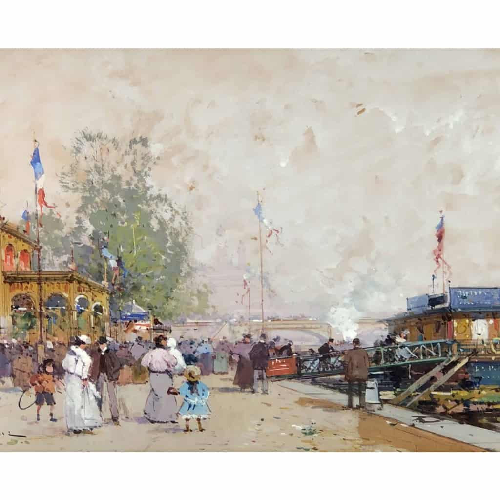 GALIEN LALOUE Eugène Peinture Française 20è siècle Paris le Pavillon Français à l’Exposition Universelle de 1900 Gouache Signée ​​​​​​​Certificat | Biron GALIEN LALOUE Eugène Peinture Française 20è siècle Paris le Pavillon Français à l’Exposition Universelle de 1900 Gouache Signée ​​​​​​​Certificat