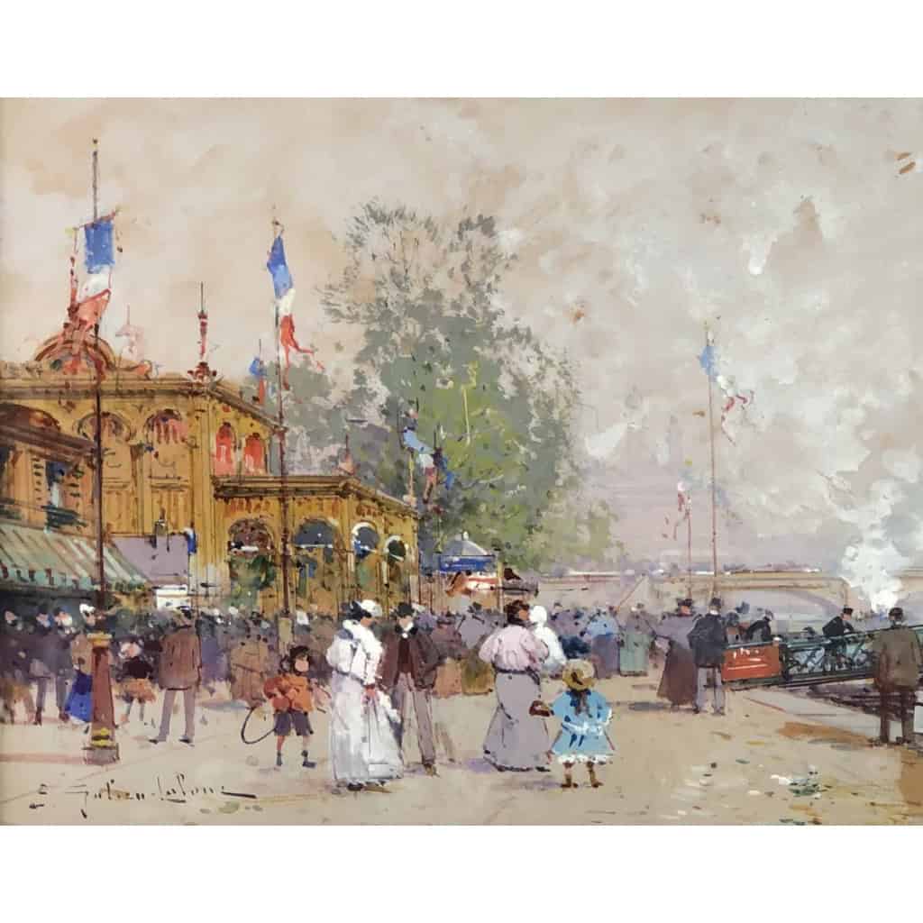 GALIEN LALOUE Eugène Peinture Française 20è siècle Paris le Pavillon Français à l’Exposition Universelle de 1900 Gouache Signée ​​​​​​​Certificat | Biron GALIEN LALOUE Eugène Peinture Française 20è siècle Paris le Pavillon Français à l’Exposition Universelle de 1900 Gouache Signée ​​​​​​​Certificat