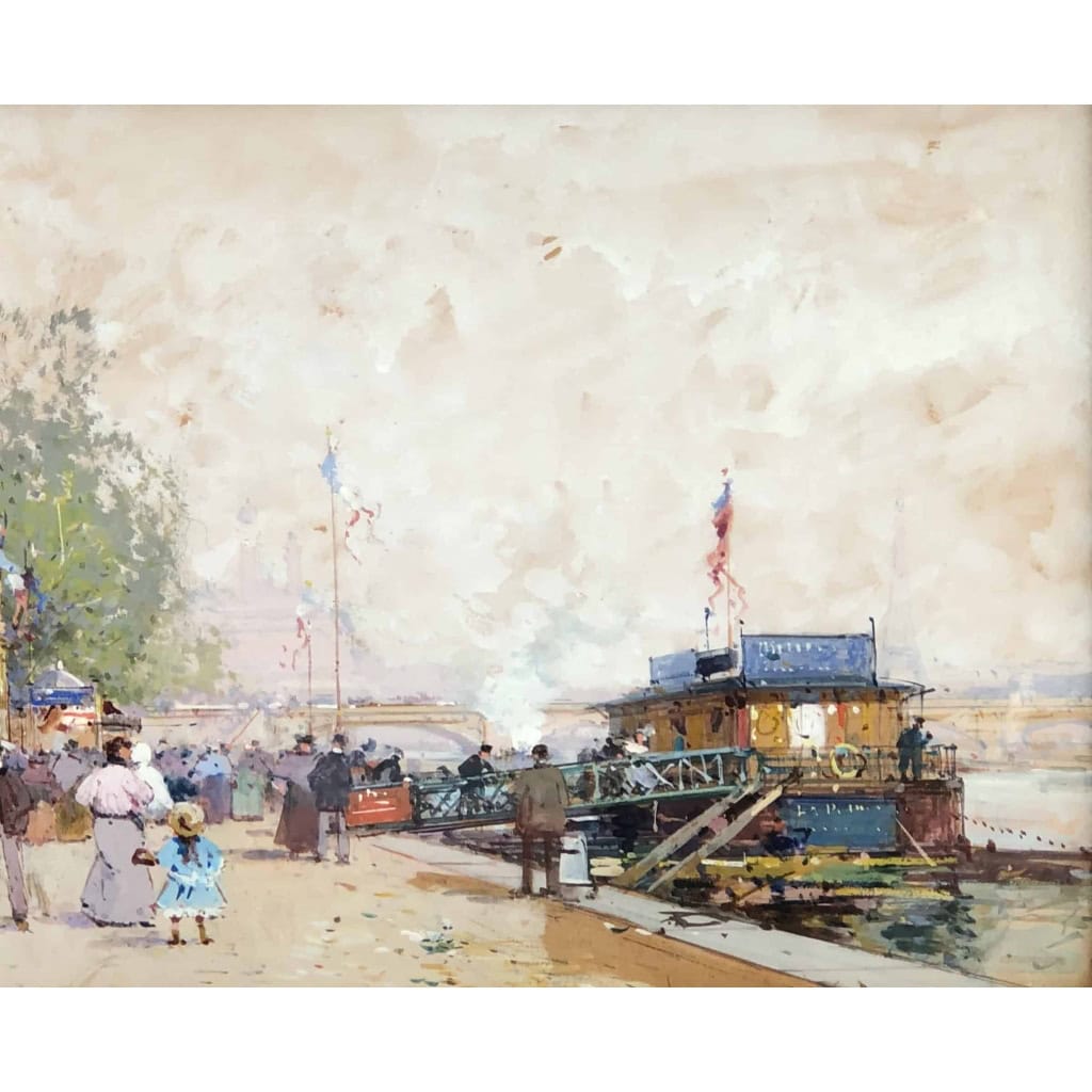 GALIEN LALOUE Eugène Peinture Française 20è siècle Paris le Pavillon Français à l’Exposition Universelle de 1900 Gouache Signée ​​​​​​​Certificat | Biron GALIEN LALOUE Eugène Peinture Française 20è siècle Paris le Pavillon Français à l’Exposition Universelle de 1900 Gouache Signée ​​​​​​​Certificat