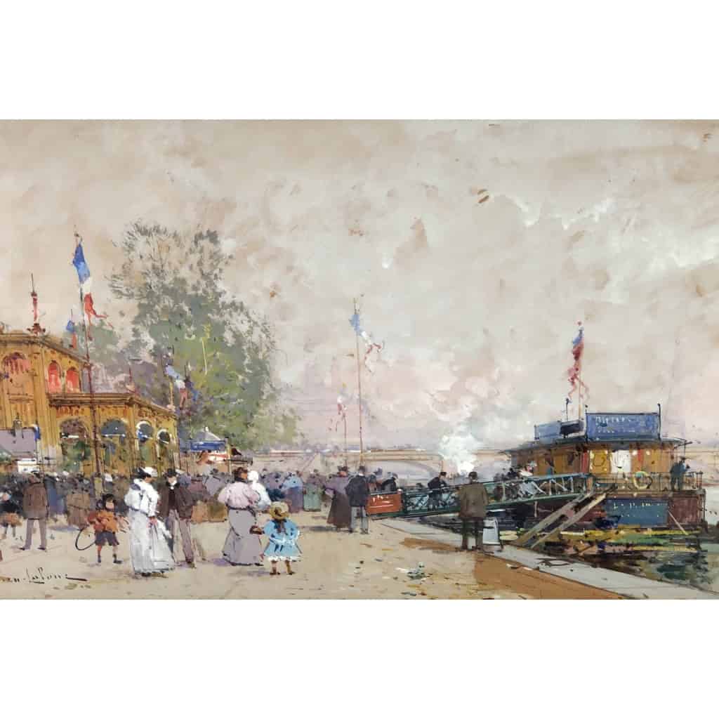 GALIEN LALOUE Eugène Peinture Française 20è siècle Paris le Pavillon Français à l’Exposition Universelle de 1900 Gouache Signée ​​​​​​​Certificat | Biron GALIEN LALOUE Eugène Peinture Française 20è siècle Paris le Pavillon Français à l’Exposition Universelle de 1900 Gouache Signée ​​​​​​​Certificat