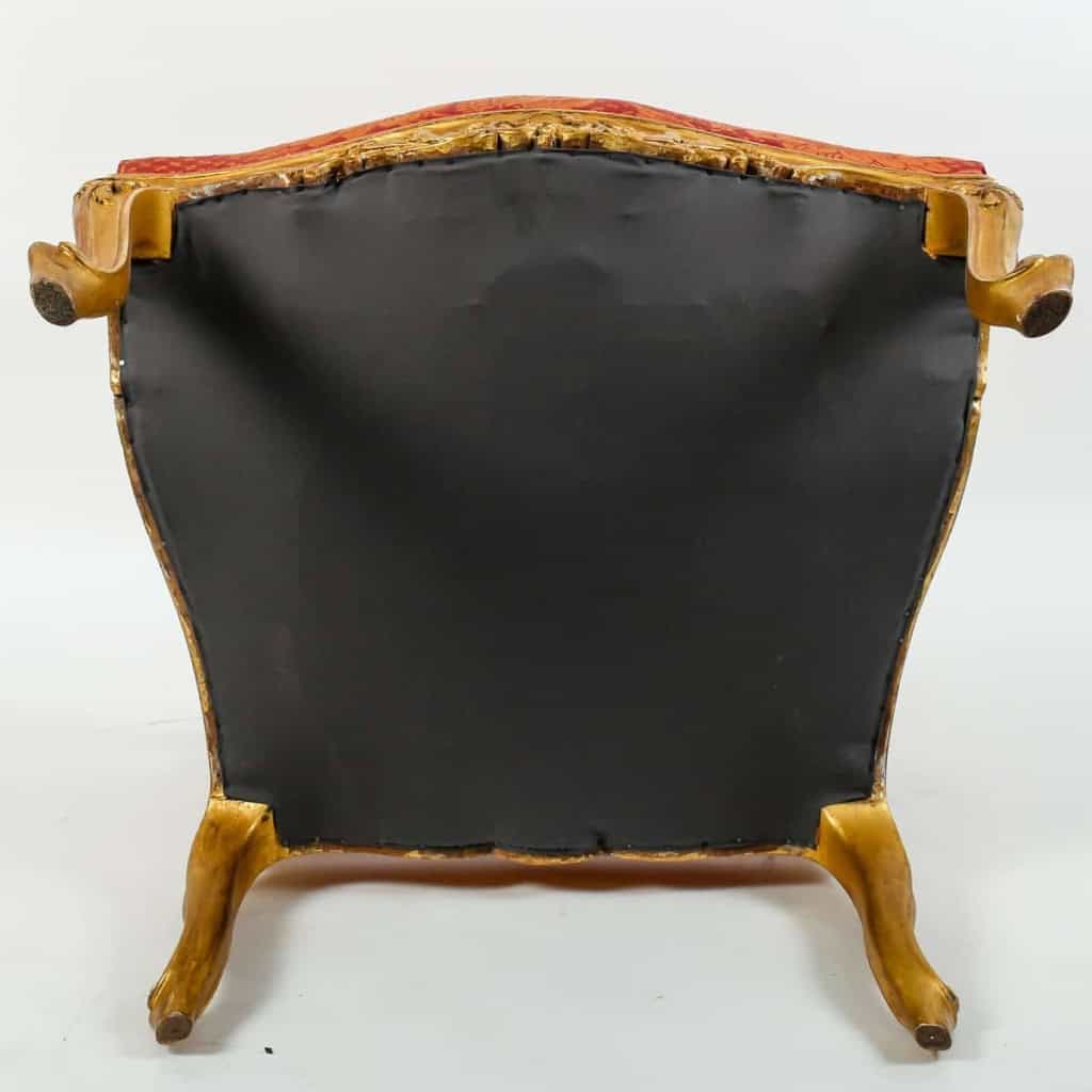 Paire de fauteuils rouges style Louis XV, fin XIXème siècle | Biron Paire de fauteuils rouges style Louis XV, fin XIXème siècle