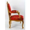 Paire de fauteuils rouges style Louis XV, fin XIXème siècle | Biron Paire de fauteuils rouges style Louis XV, fin XIXème siècle